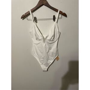 NWT Women’s Small Popilush Shapewear Bodysuit White Corset